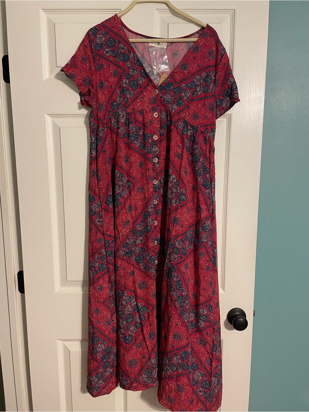 NATURAL LIFE Pink Floral Boho Dress